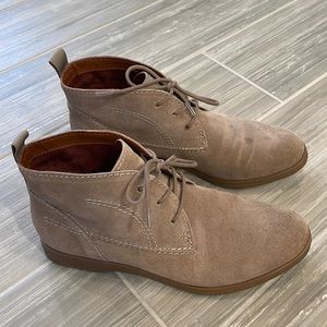 Franco Sarto suede tan booties, size 7.5